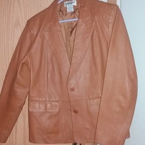 Leather blazer jacket